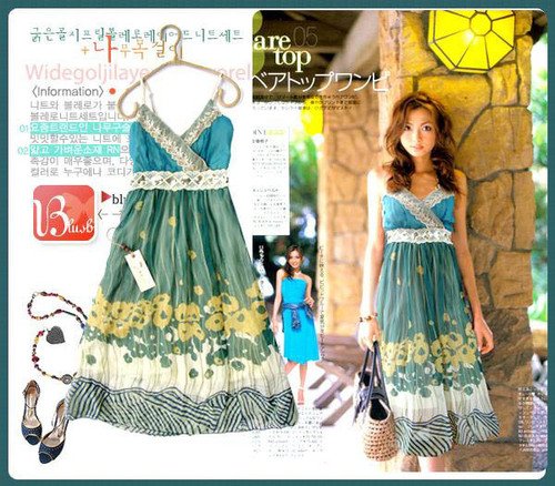 Ocean green sun dress
