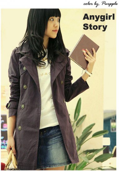 Sassy trench-coat - Purple