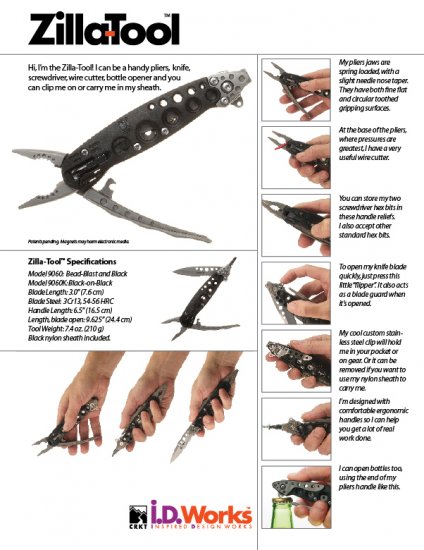 ZILLA-TOOL - Multi-Tool with spring loaded pliers