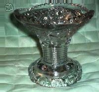 Punch Bowl Pedestal Threaded Hobstar Pattern~
