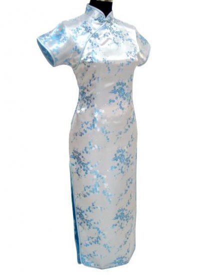 Light Blue Clubs Chinese Dress Cheong-sam/Qipao