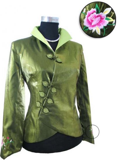 Green Fashion Style Embroiders Chinese Jacket