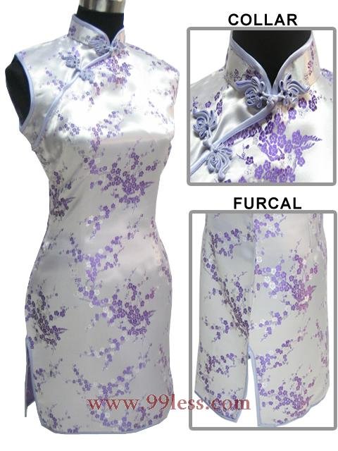 Cute Mini Chinese Baby Doll Dress Lavender 9QIP-0183