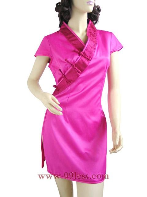 Min Chinese Rose White Like the Min QiPao 9QIP-0214/Chinese Gown/Oriental Style Dresses