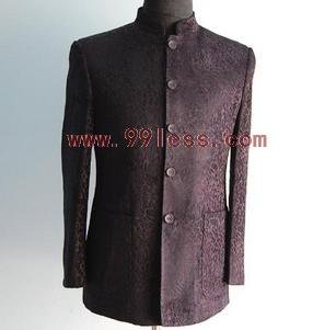 Men's Chinese Jacket Patterned with Shadow Leopard