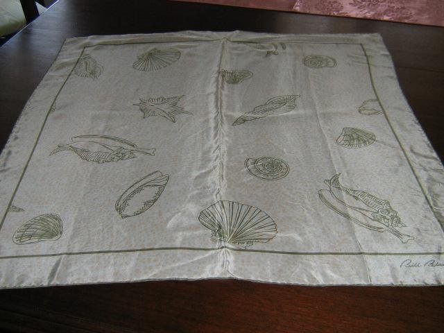 Beautiful vintage Bill Blass Silk Scarf Seashell