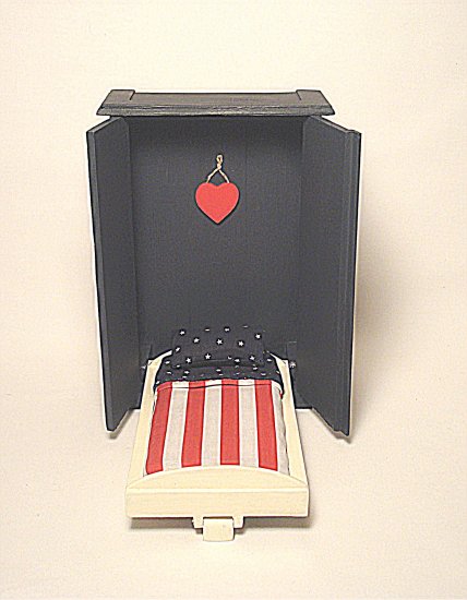 Adult-Size Murphy Bed--Flag Spread