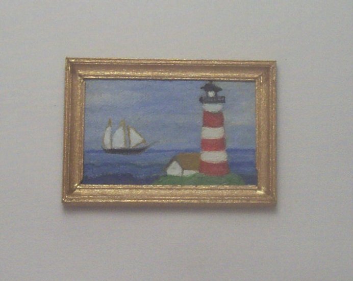 Folk Art Lighthouse Painting