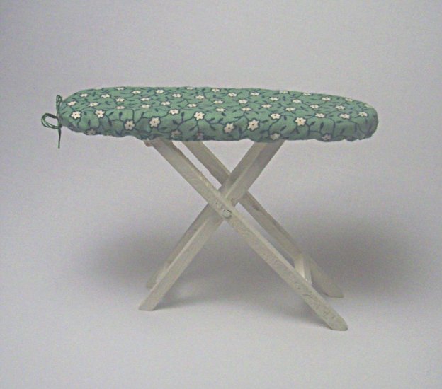 Ironing Board--Green-White Floral Slip Cover
