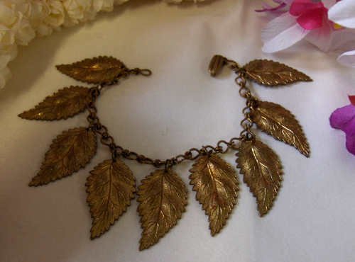 1950s Vintage charm bracelet metalware