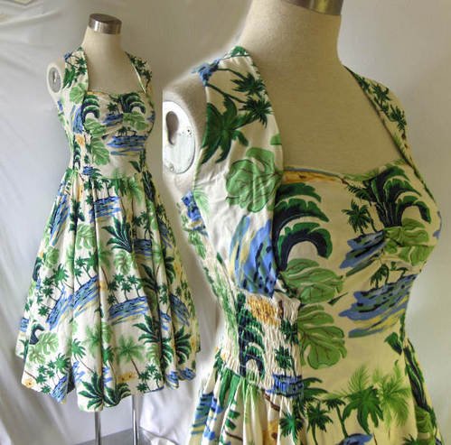 50s rockabilly dress halter