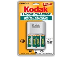 KODAK Ni-MH 1-Hour Battery Charger K6100-C+4