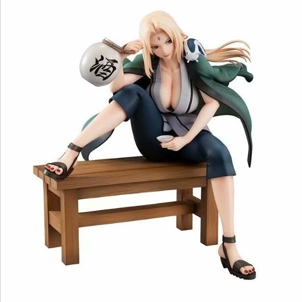 PVC Naruto Konoha Sannin Seated Drinking Tsunade Figure Anime Model IN Box