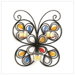 37873 Butterfly Iron Candleholder