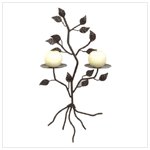 38028 Tree Shaped Wall Candle Holder