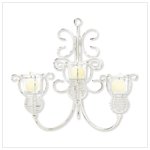 38434 Distressed Scrollwork Candleholder