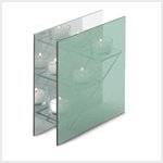 38589 3 Step Glass Candleholder