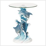 38425 Playful Dolphins Accent Table