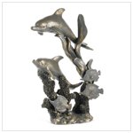 37571 Antique Bronze Finish Dolphins