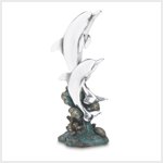 38427 Silver Dolphin Statue