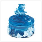 37112 Dolphins Snowglobe and Trinket Box
