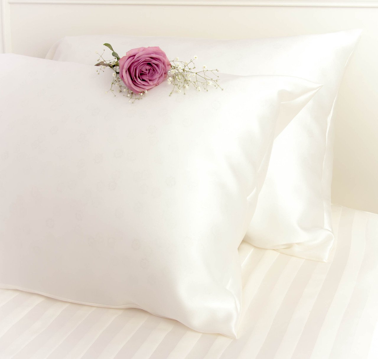 Pure And Organic Mulberry Silk Pillow Case Momme Ivory White