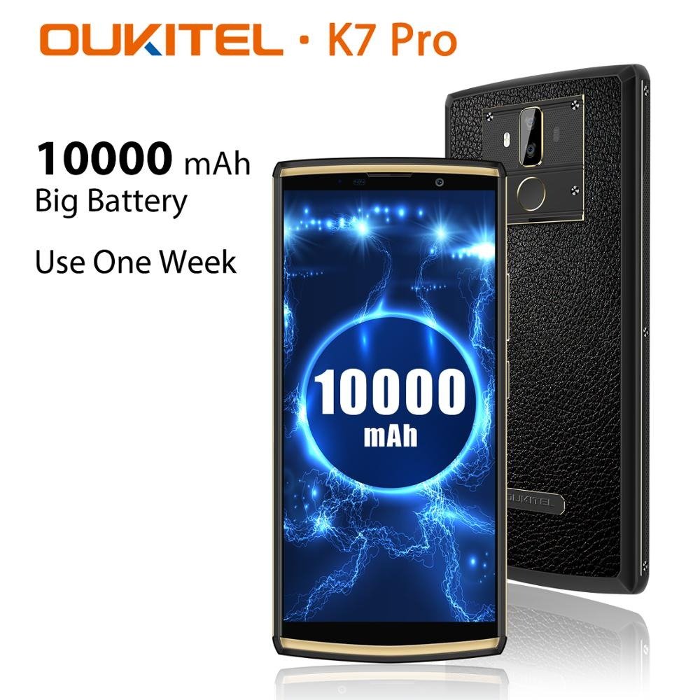 OUKITEL K7 Pro 4GB 64GB Smartphone 6 0 18 9 10000mAh MT6763 Android 9