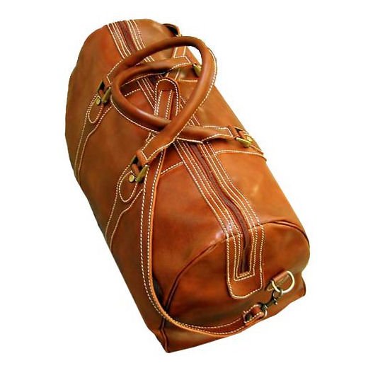 Floto Milano duffle bag in Olive Brown leather SKU 40