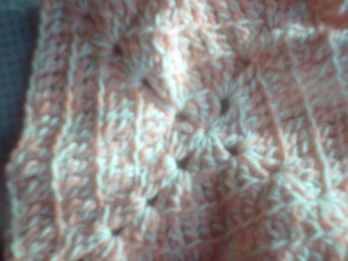 Peach and White Double thick