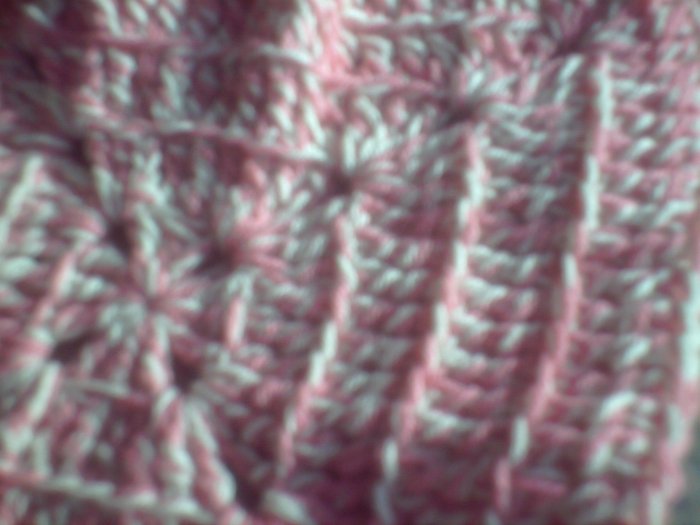 Rose and white double thick throw
