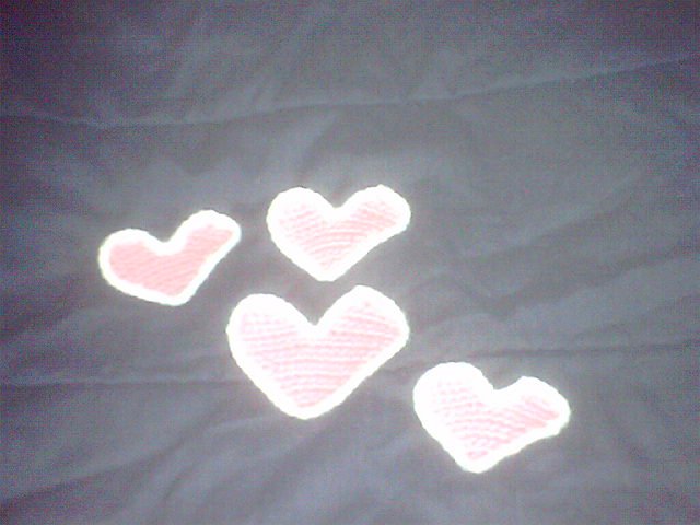 Heart appliques