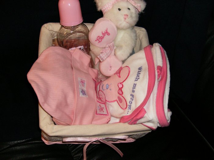newborn girl basket