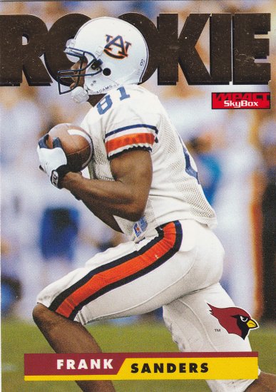 Frank Sanders Rookie Card - Skybox 1995