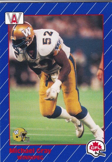 Michael Gray - 1991 Winnipeg Blue Bombers Card