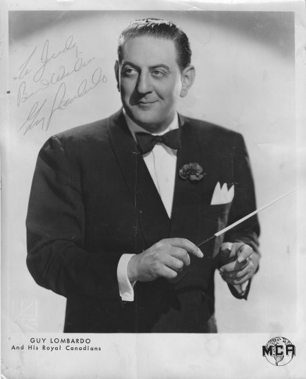 Guy Lombardo 8x10 B&W Signed Photo