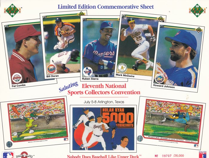Limited Edition Commemorative Sheet 1990 Arlington