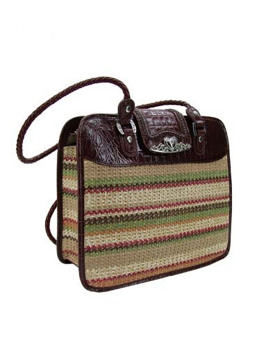 Brighton Inspired- Paradeso Genuine Leather Trim Handbag