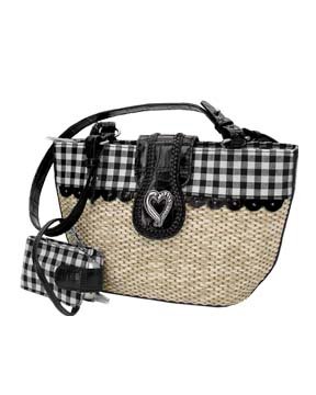 Brighton inspired- Maya Genuine Leather Trim Handbag