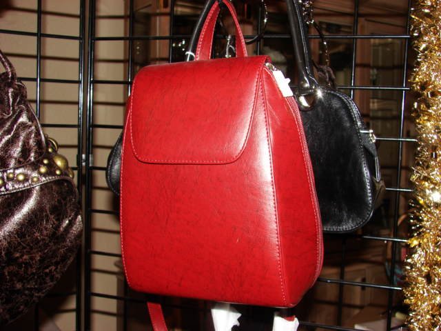 Red Back Pack Purse