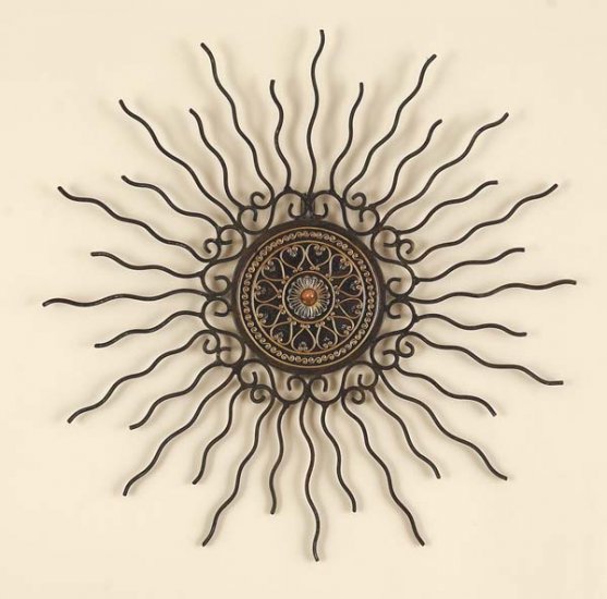 Cosmic Sun Metal Wall Plaque Hanging Decor Art