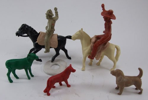 Vintage Cowboys Horses Farm Animals 1950's