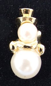 Snowman Clip Earrings by Avon from the 1990s