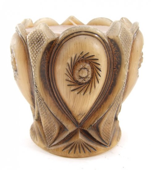 Decorative Vase Candle Woodtone