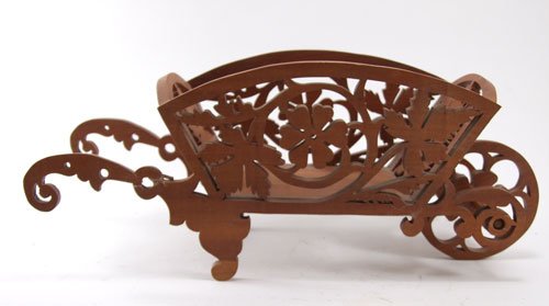 Vintage Small Wooden Flower Cart Centerpiece