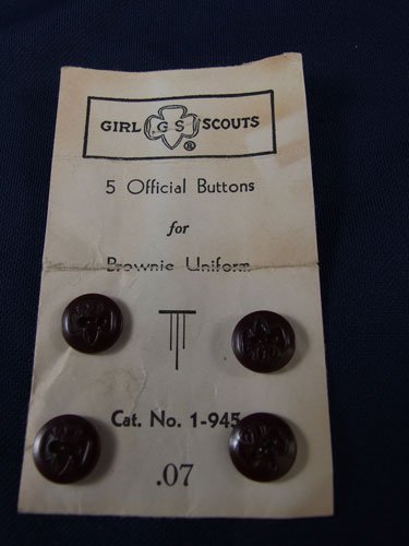 Girl Scout Brownie Uniform Buttons from the 1950's Scouting Scouts