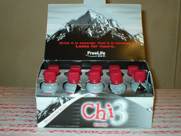 Chi3 Energy - 1 Box (10 - 2 oz bottles)