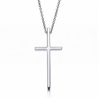 Classical Sterling Silver Cross Pendant with Necklace (lib)