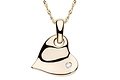 14K Yellow Gold and Diamond Pendant w/Chain (ice)