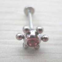 Korean 316L Surgical Stainless Steel Tongue Ring (lib)