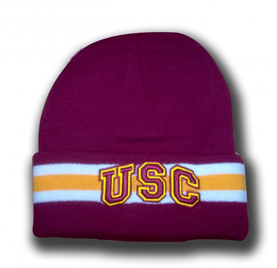 NCAA USC Sideline RARE Knit Beanie Ski Hat Southern Cal